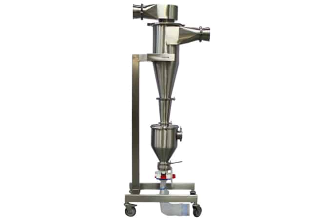 Pharmaceutical powder interceptor